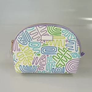 half round makeup bag