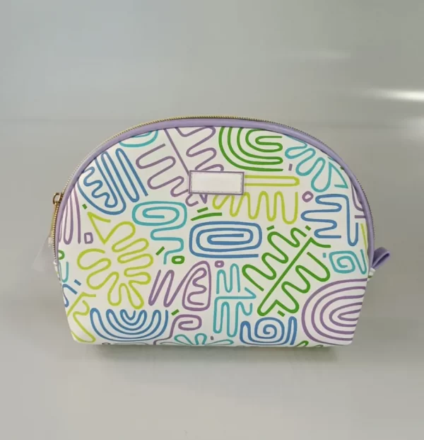 half round makeup bag