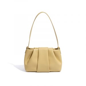 Light Yellow Leather Shoulder Handbag