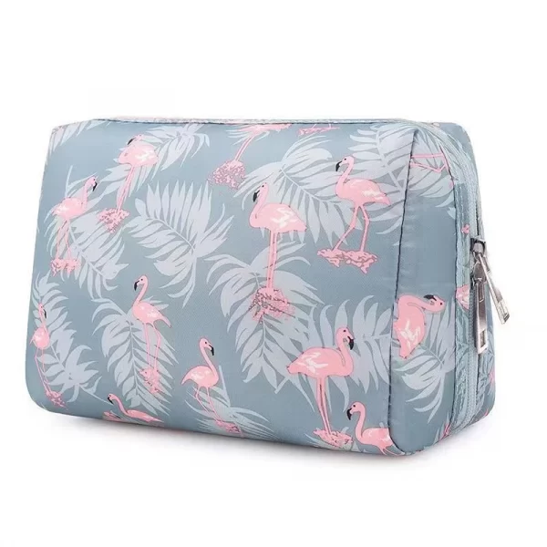 Printed waterproof makeup bag