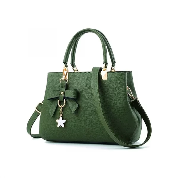 Butterfly Embellished Handbag-Green