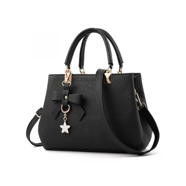 Butterfly Embellished Handbag-Black