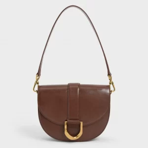 Designer Retro Saddle Bag-Brown