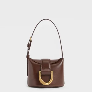 Stylish Chic Bucket Bag-Brown