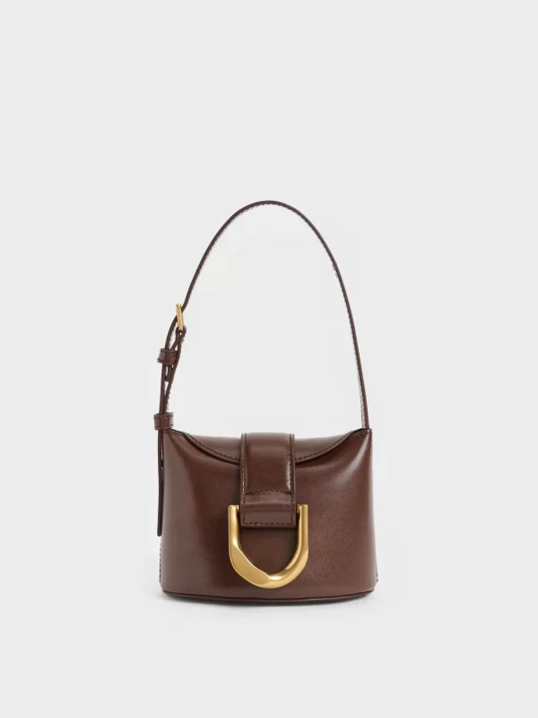 Stylish Chic Bucket Bag-Brown