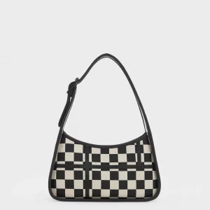 Designer Armpit Bag - Checkerboard Pattern