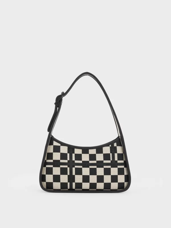 Designer Armpit Bag - Checkerboard Pattern