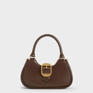 Luxury Handbag Stylish Armpit Bag-Brown