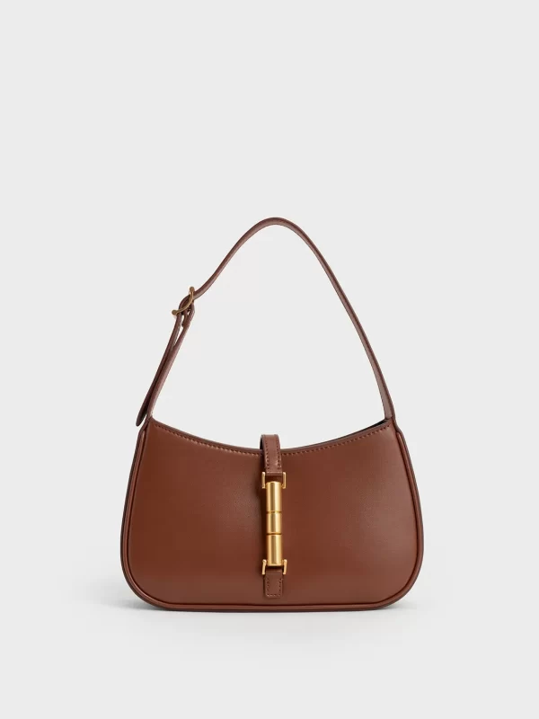 Designer Armpit Bag - Brown