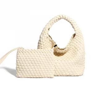 Woven Handbag Vintage Purse - White