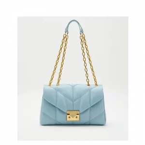 Chic Flap Handbag-Light Blue