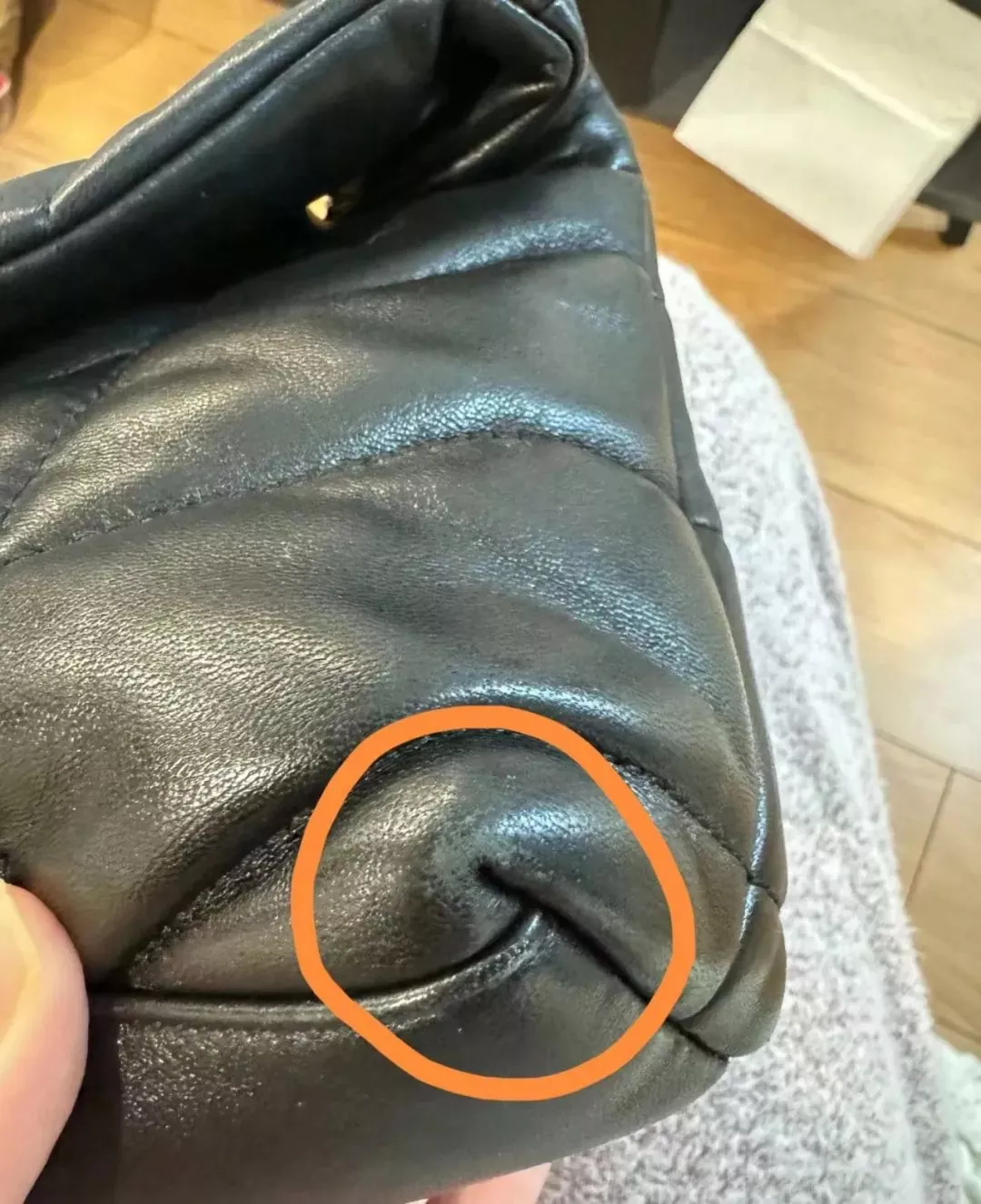 leather broken of handbag