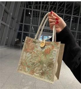 linen natural material for women bags