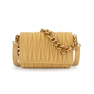 Chic Quilted Handbag-Yellow