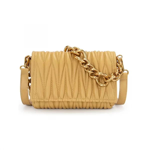 Chic Quilted Handbag-Yellow