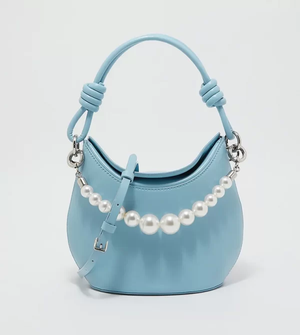 Elegant Hobo Bag Bucket Handbag-Light Blue